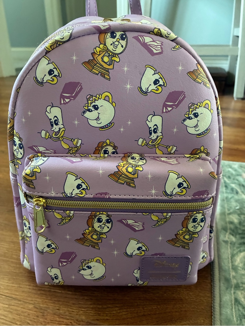 Longefly x Disney Purple Beauty and the Beast Character Mini Backpack